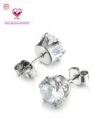This is a perfect set of flat back earrings, the equal weight barbell design makes the center of gravity more balanced and won't be shifted, the extended threaded base makes the installation more convenient and fast, the cubic zirconia inlays on both sides will bring more sparkle!