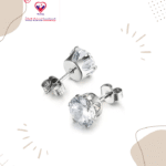 This is a perfect set of flat back earrings, the equal weight barbell design makes the center of gravity more balanced and won't be shifted, the extended threaded base makes the installation more convenient and fast, the cubic zirconia inlays on both sides will bring more sparkle!