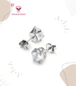 This is a perfect set of flat back earrings, the equal weight barbell design makes the center of gravity more balanced and won't be shifted, the extended threaded base makes the installation more convenient and fast, the cubic zirconia inlays on both sides will bring more sparkle!