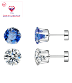 The upgraded Threadless Stud earrings back has a double snap & anti-drop design, easy to grip,not easy to shift and fall off,and very easy to put on/off.