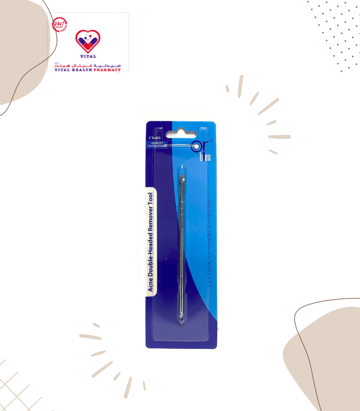 Or Bleu Acne Double Headed Remover Tool orb-92 • High quality of stainless steel.• One pointed, sharp needle used to poke the stubborn tops of blackheads.• One metal loop used to apply pressure around the acne to force it out...