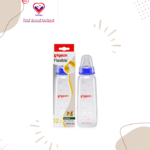 The bottle allows natural movement of the baby's tongue, ensuring maximum development of baby's facial and jaw muscles.The nipple of the bottle is stretchable and allows easy sucking and wide movement of the baby's tongue.