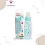 Pigeon peristaltic nipple plastic feeding bottle is a healthy start to a babys independent eating habits.The bottle allows natural movement of the babys tongue, ensuring maximum development of babys facial and jaw muscles.The nipple of the bottle is stretchable and allows easy sucking and wide movement of the babys tongue.