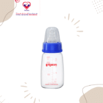Pigeon Slow Flow White & Blue 120ml Plastic Nursing Bottle with Peristaltic Nipple - BPA free