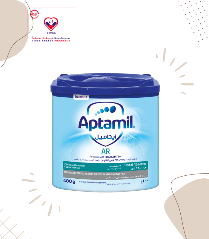 Aptamil Anti-Reflux is a food for special medical purposes for the dietary management of frequent reflux and regurgitation.Suitable for use as the sole source of nutrition for infants from birth, and/or as part of a balanced diet from 6-12 months.