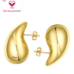 C-bo Earrings are made from surgical stainless steel. They are polished or plated with gold. C-bo  Fashion earrings are an ideal choice for special occasions or daily use.