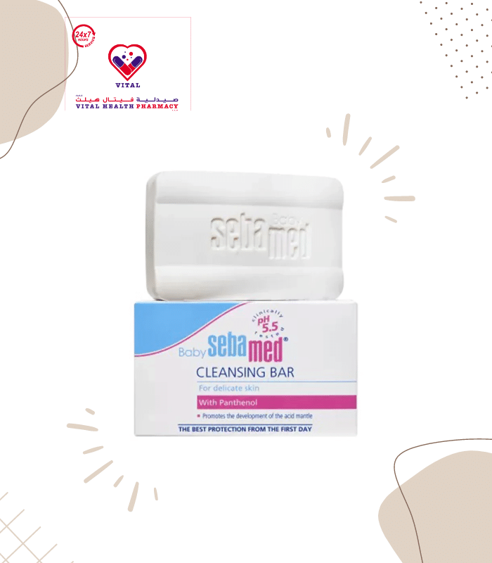 100% soap and alkali free, the Sebamed Baby Cleansing Bar is suitable for delicate baby skin and adults with very sensitive or dry skin.