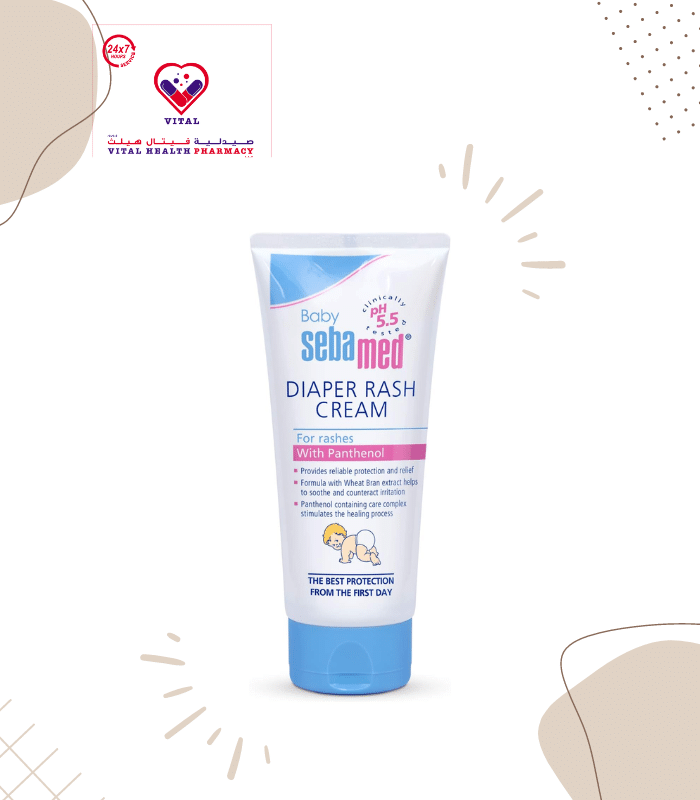 Strongly indicated for skin inflammation in the diaper area, sebamed Diaper Rash Cream has been created with the same pH 5.5 value as healthy skin and is clinically proven to promote the development of the skin’s natural acid mantle.