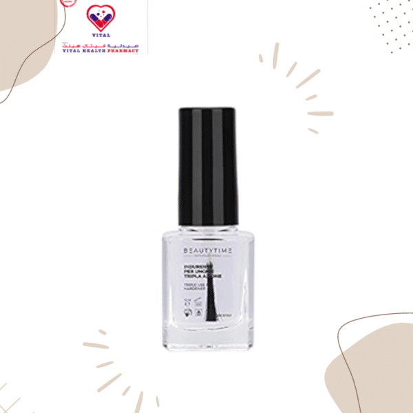 Improved formulation combining hardening, hydrating and anti oxidizing actions. Use it as nail hardener, base coat and extra shining and protective top coat.