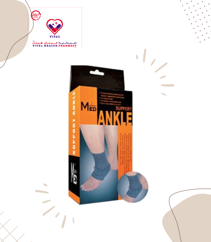 Advance Med Ankle Support Grey has a Medical grade pressure pads provide targeted compression and massage surrounding soft tissues to help reduce swelling.