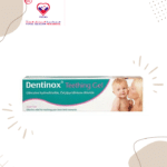 Dentinox Teething Gel contains the active ingredients lidocaine and cetylpyridinium these ingredients are a painkiller and an antiseptic and is used to treat teething pain and discomfort in children from 5 months of age.