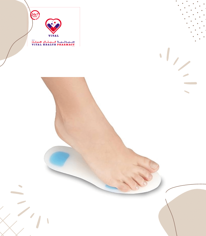 This silicone insole for shoes is used to relieve pain in plantar fasciitis, metatarsalgia, foot pain, pain during walking, calcaneal spur, sprain, a strain on the foot, ankle, feet and knee pain.