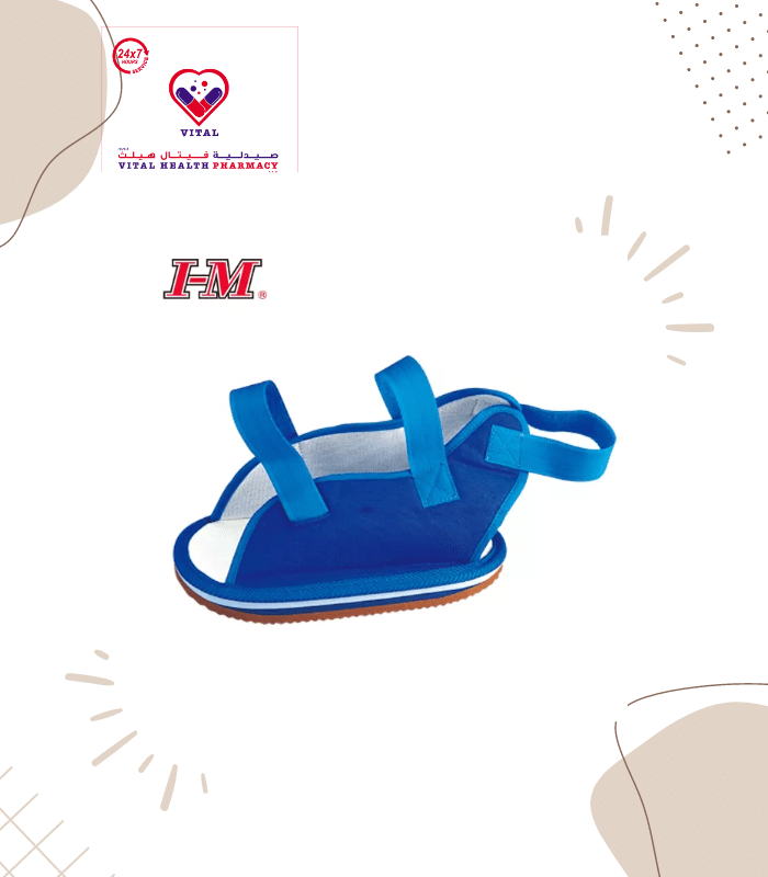 This product is made of beveled rocker sole to allow normal walking motion and balance.Upper portion is made of soft canvass with velcro closure and ripple sole to prevent slipping.Suitable and ideal for use after plasted cast application of the foot.