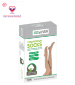 Go Silver Compression socks with the power of Silver, combination of cotton and polyamide with pure silver, with compression percentage 23-32 mm HG which is suitable for people have the varicous veins,it is with action as compression socks and anti-bacterial, anti bad odor, and against circulation problems