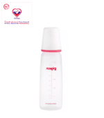 The bottle allows natural movement of the baby's tongue, ensuring maximum development of baby's facial and jaw muscles.The nipple of the bottle is stretchable and allows easy sucking and wide movement of the baby's tongue.