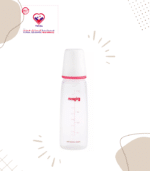 The bottle allows natural movement of the baby's tongue, ensuring maximum development of baby's facial and jaw muscles.The nipple of the bottle is stretchable and allows easy sucking and wide movement of the baby's tongue.