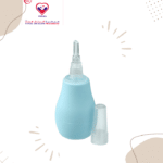 1. Remove the nasal aspirator from its packaging. 2. Ensure the closure cap is on before use. 3. Place the flexible tip gently into the baby's nostril. 4. Squeeze the bulb to create suction and release to draw out mucus. 5. Clean the aspirator after each use.

