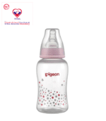 Ventilation System: Pigeon's wavy nipple with venting system helps adjust the air pressure inside the bottle. Specially designed ridges at the base and head of the nipples allow milk to flow smoothly into baby's mouth. Adjusting the air pressure inside the bottle reduces air intake during feeding. This means your baby will not swallow excess air bubbles with the milk.